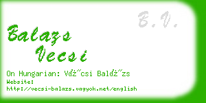 balazs vecsi business card